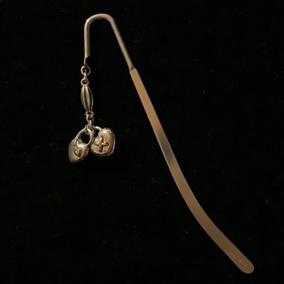 Brighton Dangling TwoHeart Silver Bookmark-Classic - Picture 1 of 6